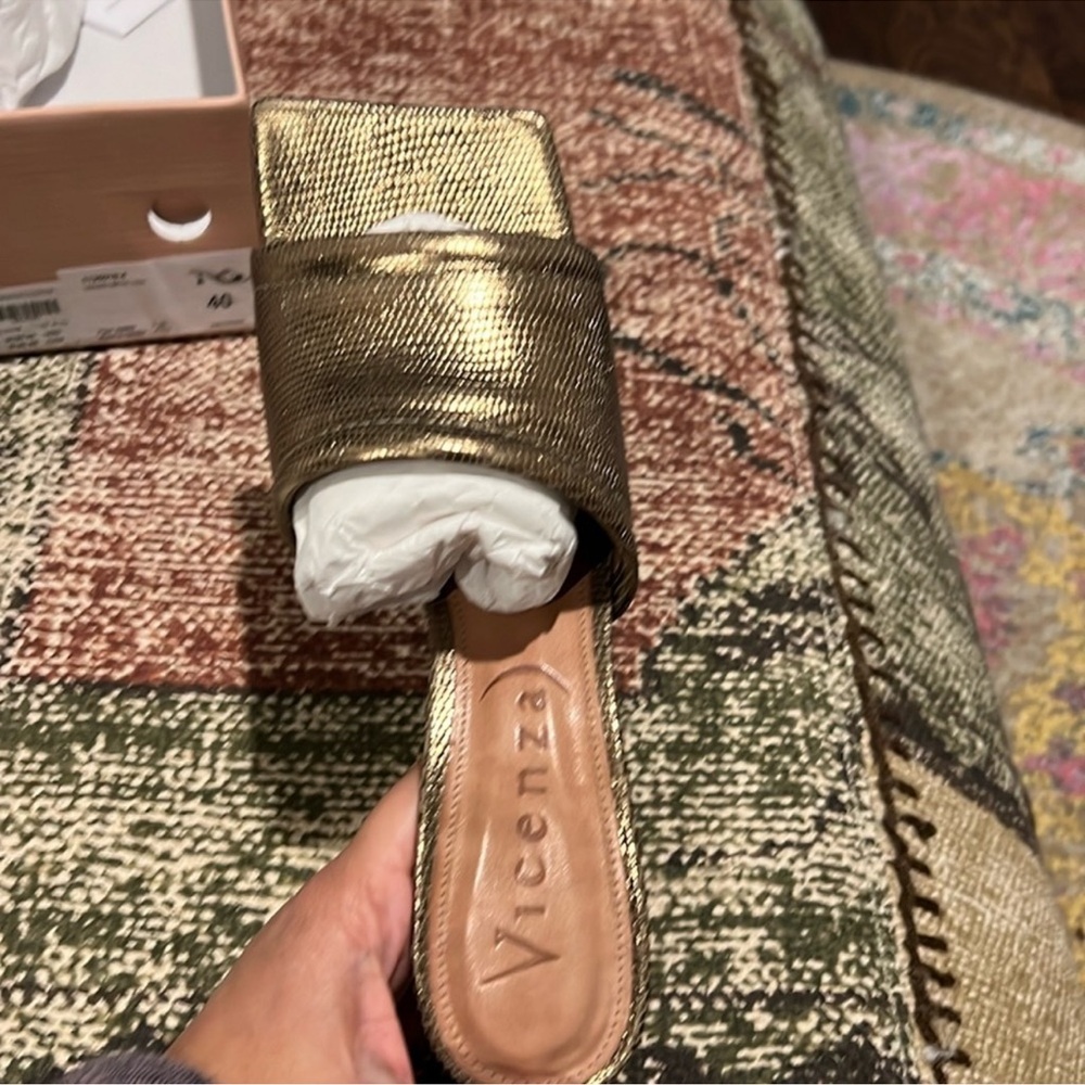 Vincenza metallic mules from Anthropologie - Picture 3 of 4